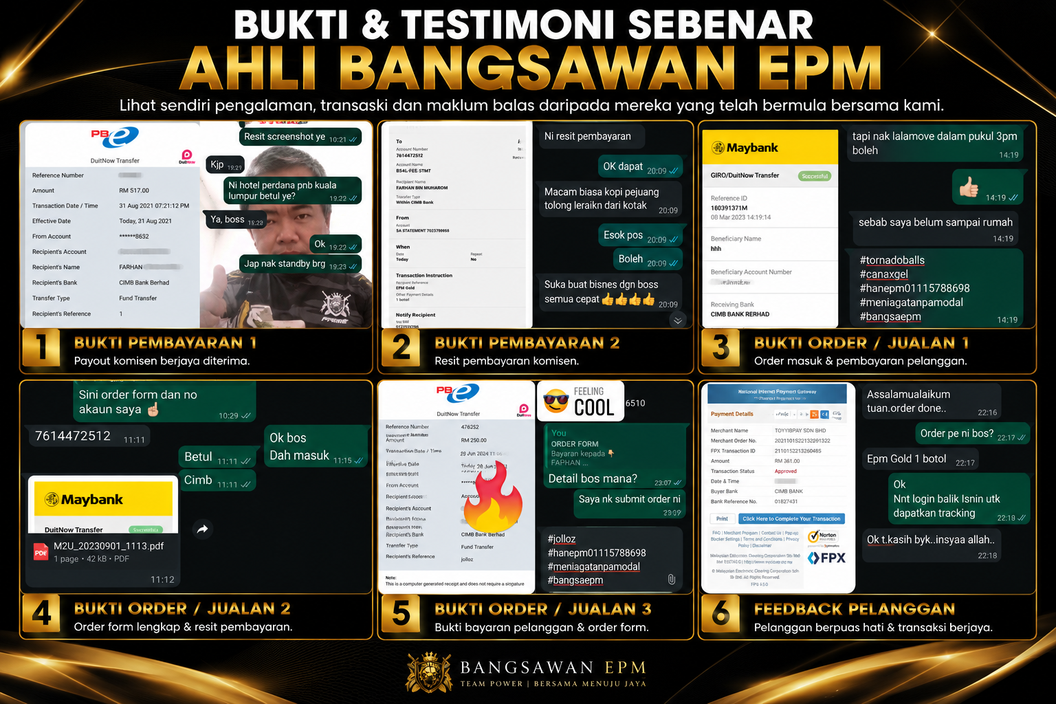 Bukti dan Testimoni Sebenar Bangsawan EPM